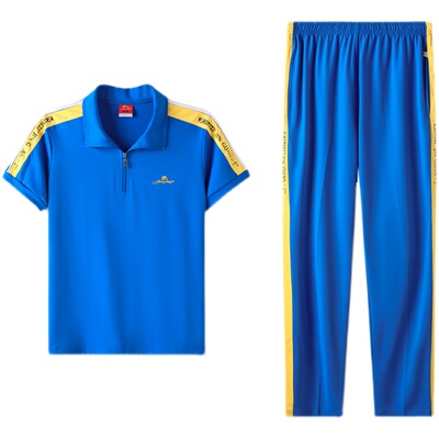 晋冠夏季短袖男女运动服套装团体