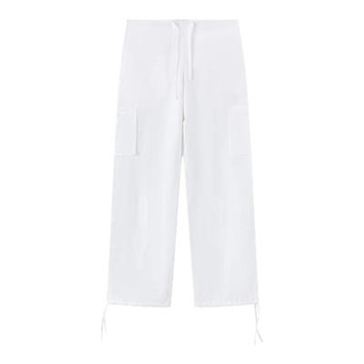 DIONYS*可系带脚口休闲亚麻长裤