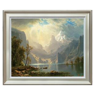 风色太浩湖美国风景油画落基山脉高山欧式客厅书房玄关走廊装饰画