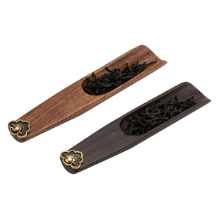 叁旬 如意黑檀木茶勺茶铲茶则家用投茶取茶器功夫茶具茶道零配件