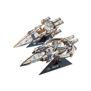 三体周边自然选择号恒星级战舰拼装积木太空军舰模型玩具拼图礼物