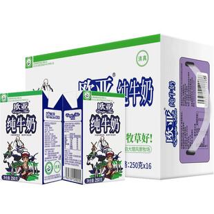 Europe-Asia/欧亚高原全脂纯牛奶250g*16盒绿色食品认证早餐大理