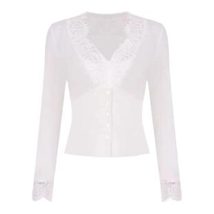 Basic House/百家好法式气质翻领针织打底衫女士冬季修身内搭上衣