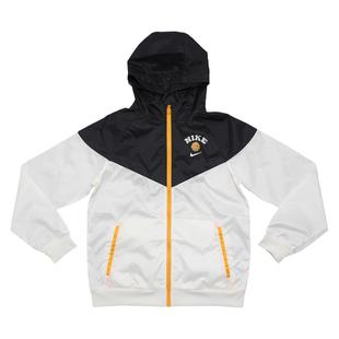 NIKE耐克潮流休闲男大童茄克连帽防风风行者运动外套 DQ9136-133