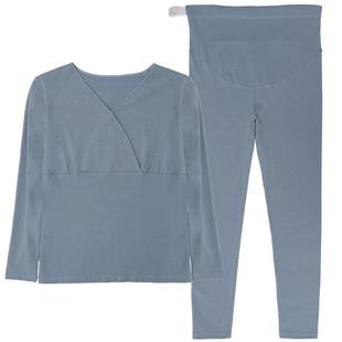 孕妇秋衣秋裤套装哺乳睡衣春秋薄款保暖内衣棉产后打底冬月子服