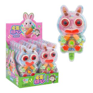 爱宠糖心蛋糕猫爪胡萝卜造型软糖可爱甜蜜水果味零食玩具糖果批发