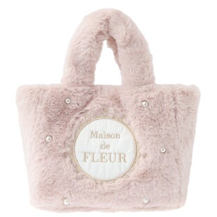 玫瑰日代现货Maison de Fleur冬日毛绒珍珠金丝刺绣手提斜挎包