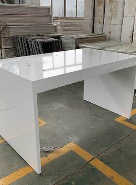 常州展柜厂白色木质烤漆体验桌产品展示桌商品展示台尺寸颜色可调