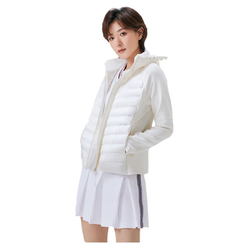 YAYA简约短款连帽羽绒服