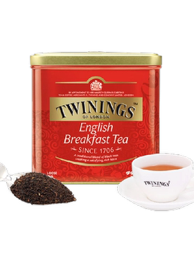 川宁进口英式茶叶散茶铁罐装