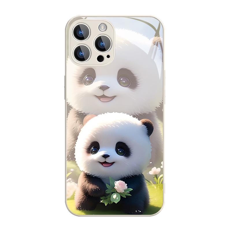 熊猫苹果17手机壳iPhone16新款13高级感15pro可爱14plus卡通xs创意12小众ip11pro女款13mi
