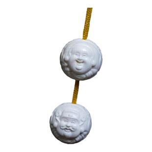 猛犸牙雕财神弥勒吊坠单珠散珠diy配件背云文玩手串隔珠侧挂配饰