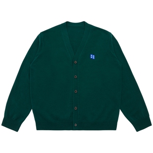 ADERERROR SIG系列 TRS 毛衣开衫01 秋冬时尚经典V领刺绣针织开衫