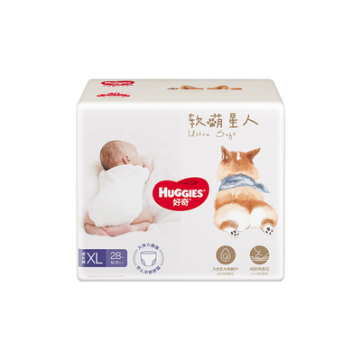 好奇柯基软萌婴儿拉拉裤尺码任选