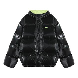 BJHG不计后果新款白鹅绒亮面羽绒服男款冬季防寒加厚情侣羽绒外套