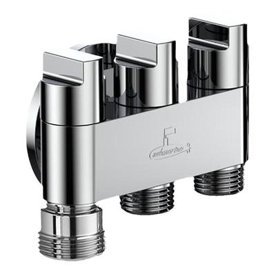 潜水艇一进三出角阀黄铜加厚