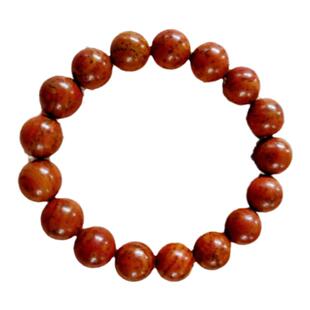 泗水砭石产地直销砭石圆珠手链男女通用情侣款红手链转运新年