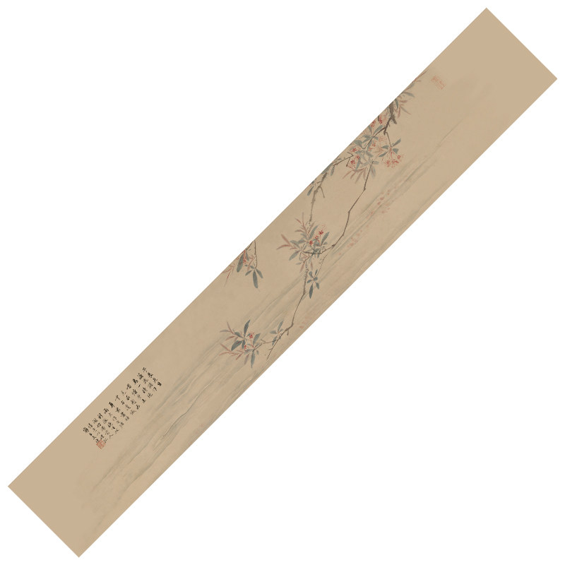 爱奇葩iqipa 落花诗桌旗中式禅意茶席茶桌垫布棉麻防水茶旗桌布