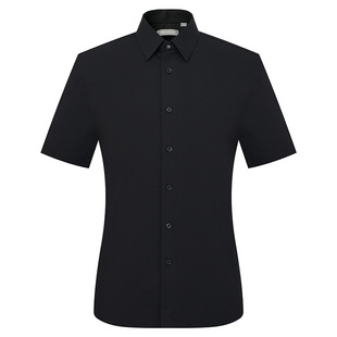 【商场同款】报喜鸟2025夏季新款男士时尚正装短袖衬衫上衣衬衫男