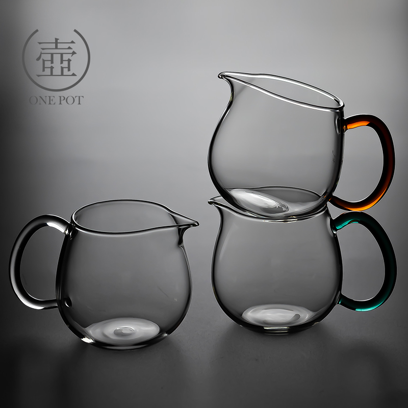 日式玻璃公道杯加厚分茶器小茶海匀杯耐热公杯倒茶器功夫茶具配件