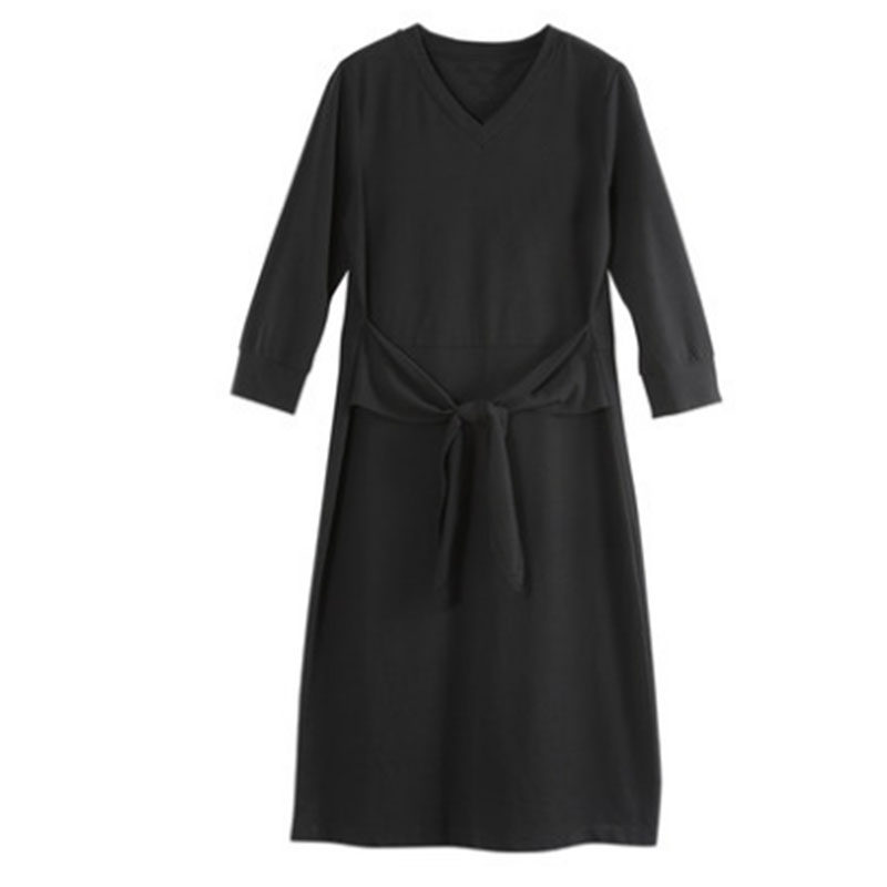 春秋新款高腰修身性感U领显瘦气质金丝绒长裙大摆型垂感连衣裙