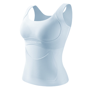 青春发育期少女保暖背心固定胸垫文胸秋冬无痕初高中学生大童内衣