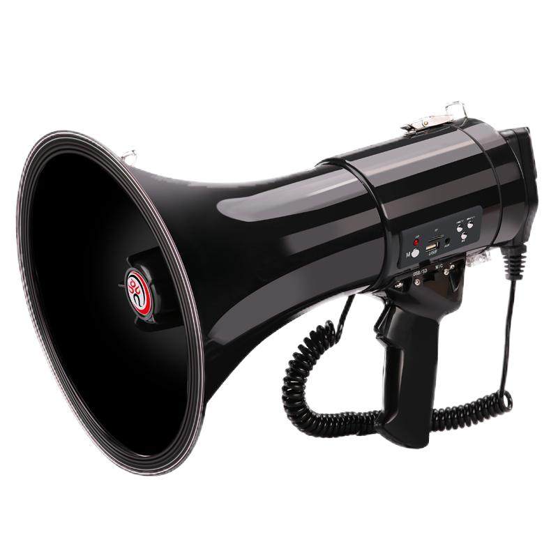 雷公王CR-87手持50W高音大功率喇叭户外扬声扩音器USB录音喊话器