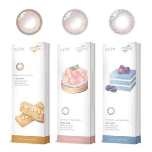 【绝版花色】晶硕美瞳日抛近视三明治彩色隐形眼镜10片大小直径