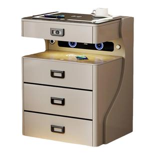 虎牌保险柜家用2026新款防盗指纹密码保险箱客厅卧室床边4斗柜人脸识别款隐藏式全钢保险柜智能双层无线充电