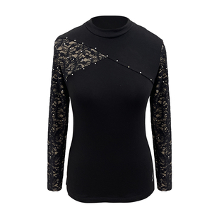 L家花样滑冰训练服加绒保暖蕾丝儿童成人上衣长袖秋冬女考级服