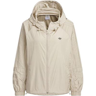 Adidas/阿迪达斯官方正品三叶草女士时尚透气拉链梭织外套JD6382