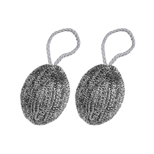 食品级304钢丝球不掉丝厨房专用钢丝刷不锈钢自带挂绳清洁球不生