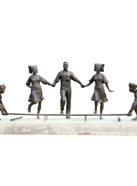 定制少数民族风团结主题人物雕塑