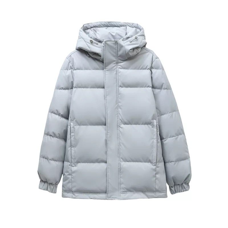 中戏短款连帽羽绒棉服女冬加厚2025年新款韩版宽松学生百搭面包服
