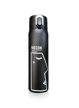 Viccon保温杯304不锈钢弹盖杯时尚情侣车载便携弹跳杯子弹头水杯