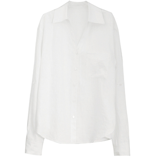 夏莫卡亚麻衬衣女春夏新款宽松长袖衬衫经典两穿款开衫上衣6781