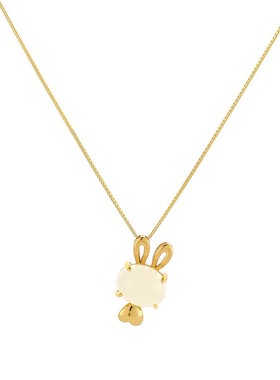 正品时尚和田玉吊坠女锁骨链