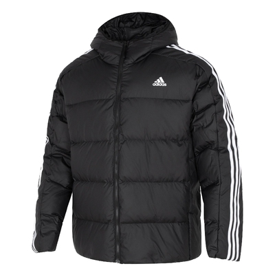 阿迪达斯羽绒服男2026冬季新款连帽棉服外套运动服保暖夹克JN7478