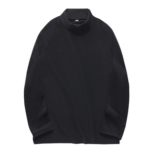 半高领双面德绒打底衫男加绒加厚内搭保暖上衣男士秋冬长袖t恤潮