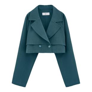 SLY 夏季新品设计感通勤风短款插肩袖西装外套030HSR30-2060