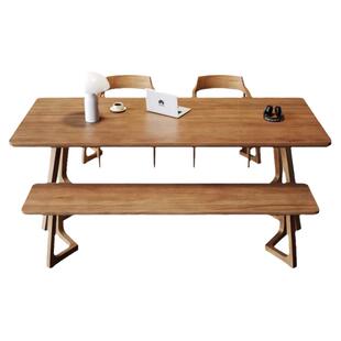 实木客厅大长书桌书房家具套装组合原木书法桌办公桌工作台家用