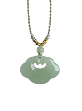 和田玉如意锁吊坠男女宝宝