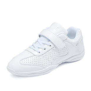 森歌竞技健美操鞋 运动啦啦操鞋男 女训练比赛鞋软底儿童白色健身