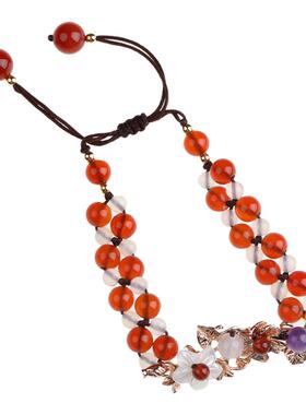 凤仪饰品美少女手工编织甜源花卉