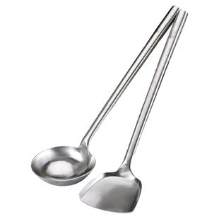 304不锈钢锅铲厨师专用炒勺炒铲粤菜八两勺10两加长放糖汤勺炒菜