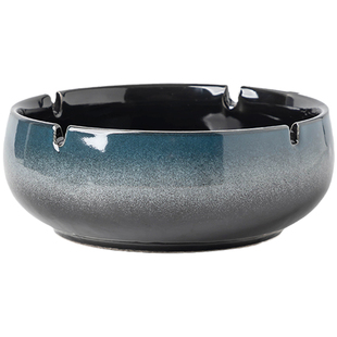 窑变烟灰缸陶瓷创意个性时尚防风大号客厅办公室家用中欧式潮流