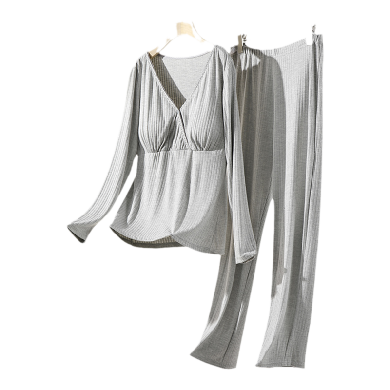 月子服孕妇哺乳睡衣产后喂奶