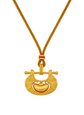 顺庆银楼足银999吊坠抚金珮吊坠