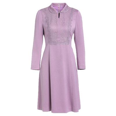 简爱诺秋冬法式收腰气质连衣裙