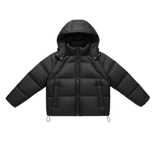 鸭鸭云朵泡芙短款羽绒服女2025新款高领90白鸭绒保暖面包服外套冬